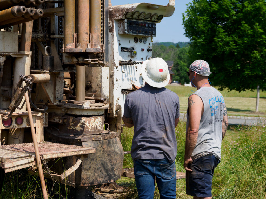 Colaluce Well & Pump drilling rig on a Warren County job site